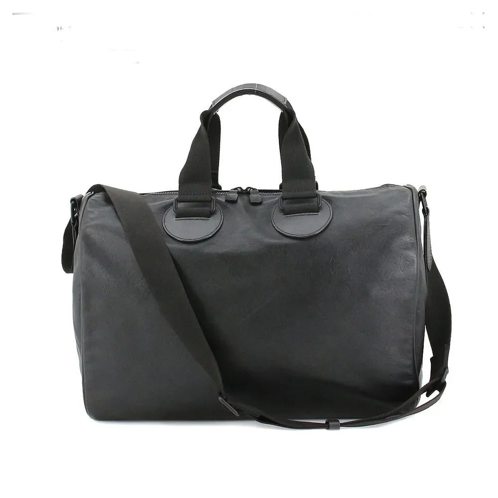 Louis Vuitton Monogram Shadow Speedy Bandouliere 40 Shoulder Bag Noir Black
